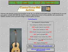 Tablet Screenshot of classicalguitarmidi.com